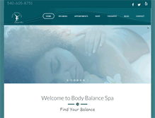 Tablet Screenshot of bodybalancespa.biz